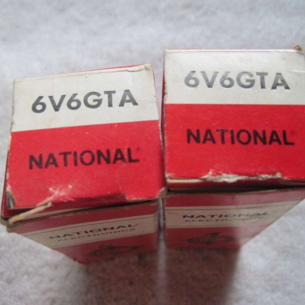 6V6GTA National Electronics Vacuum Electronic Tube ? Smoked Black Plate Bulb - Picture 3 of 3